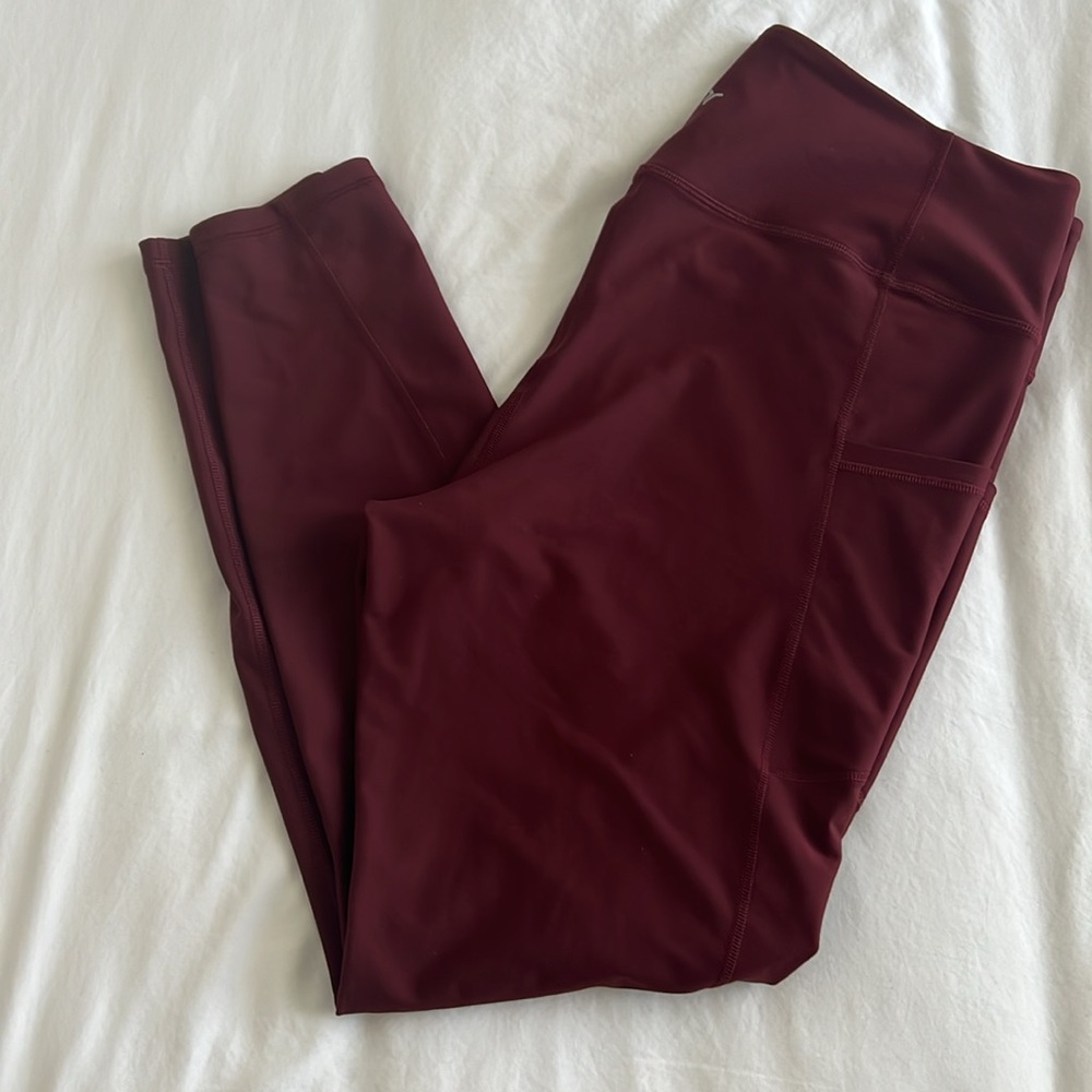 Old Navy Powersoft Maroon Leggings